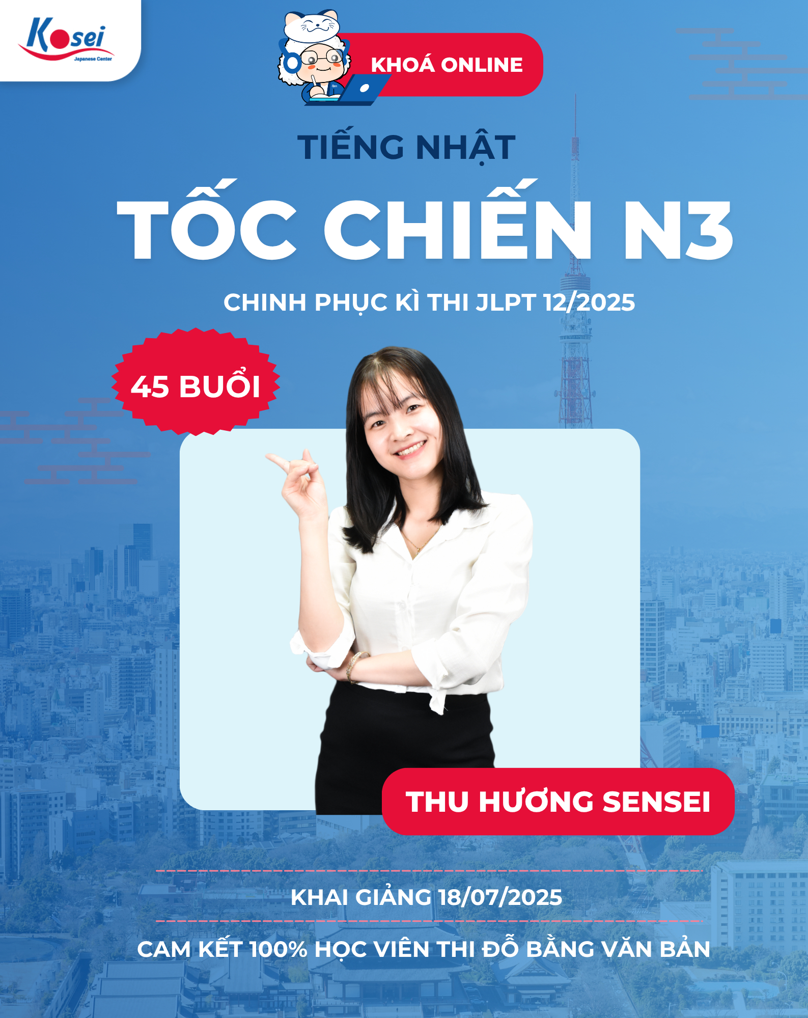 Khóa Học Tiếng Nhật Tốc Chiến N3 trong 5 tháng